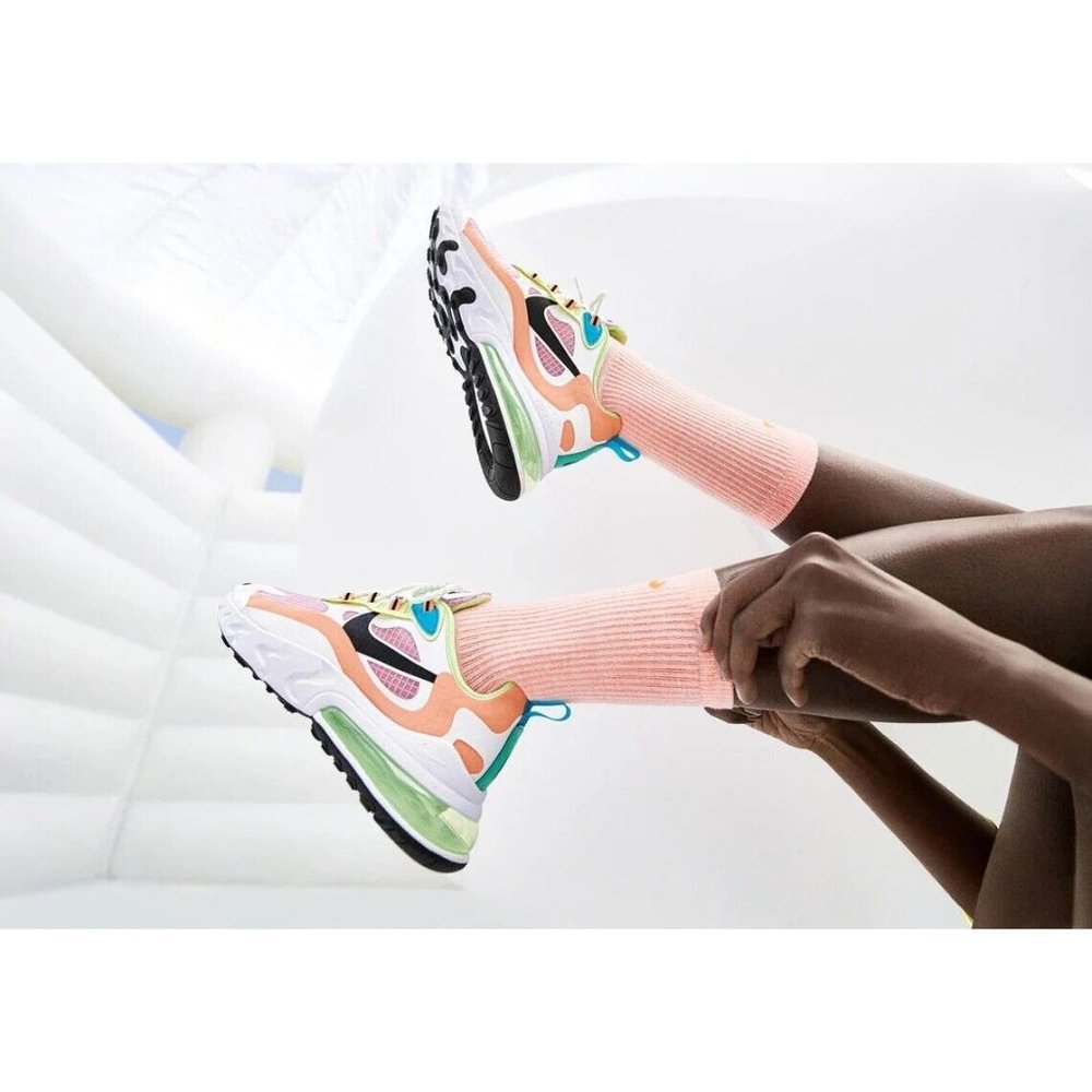 Nike Air Max 270 React SE Sneakers Light Artic Pink Black Orange White